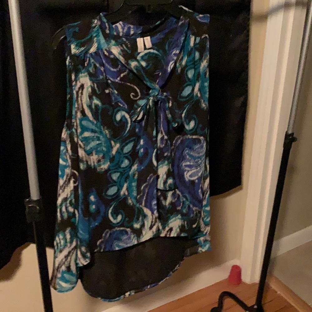 Ladies sleeveless high low bottom dress top